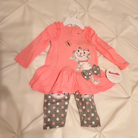 Pink & Grey 9 month Matching Set